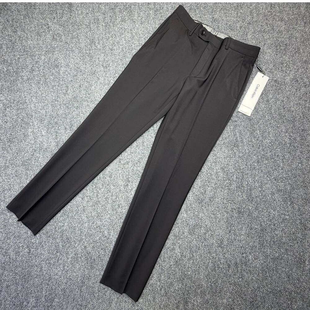 Calvin Klein Jayden Mens 31x32 Black Wool Stretch Skinny Suit Pants NWT $190 MSR
